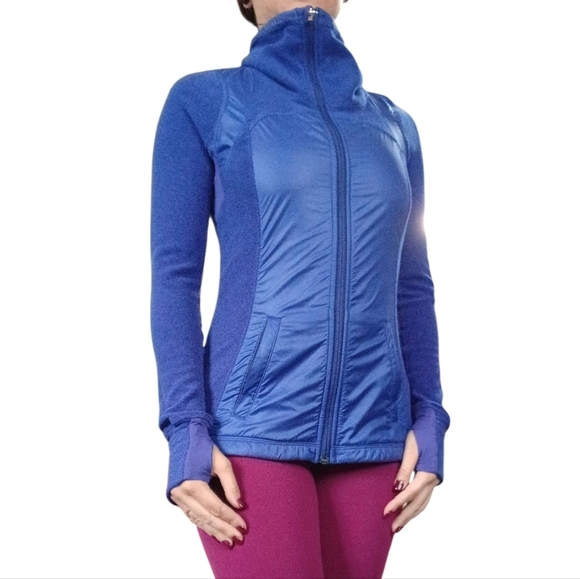 Lululemon Run Gust Buster Fleece Jacket Blue Size 4 - Picture 5 of 7